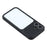 For iPhone 16 Case Large Window TPU + PC Rubberized Phone Cover with Wrist Strap - Black - 6