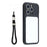 For iPhone 16 Pro Max Case Large Window TPU + PC Rubberized Phone Cover with Wrist Strap - Black - 1