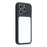 For iPhone 16 Pro Max Case Large Window TPU + PC Rubberized Phone Cover with Wrist Strap - Black - 4