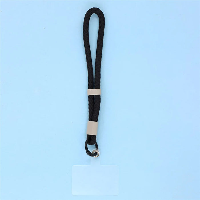 For iPhone 16 Pro Max Case Large Window TPU + PC Rubberized Phone Cover with Wrist Strap - Black - 7
