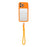 For iPhone 15 Pro Max Case Large Window TPU + PC Rubberized Phone Cover with Wrist Strap - Orange - 2