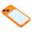 For iPhone 15 Case Large Window TPU + PC Rubberized Phone Cover with Wrist Strap - Orange - 5