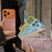 For iPhone 17 Pro Magnetic Case Glitter PU Leather Coated PC + TPU Shockproof Protective Cover - Orange - 5