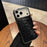 For iPhone 17 Pro Case Electroplated Crocodile Texture Shockproof Leather Back Cover - Black - 1