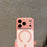 For iPhone 17 Pro Max Magnetic Case Frosted Color Matching Leather + PC + TPU Shockproof Phone Cover - Pink - 4