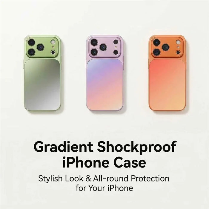 For iPhone 17 Pro Max Case PU Leather + PC + TPU Gradient Anti-fingerprint Matte Back Cover - Orange - 2