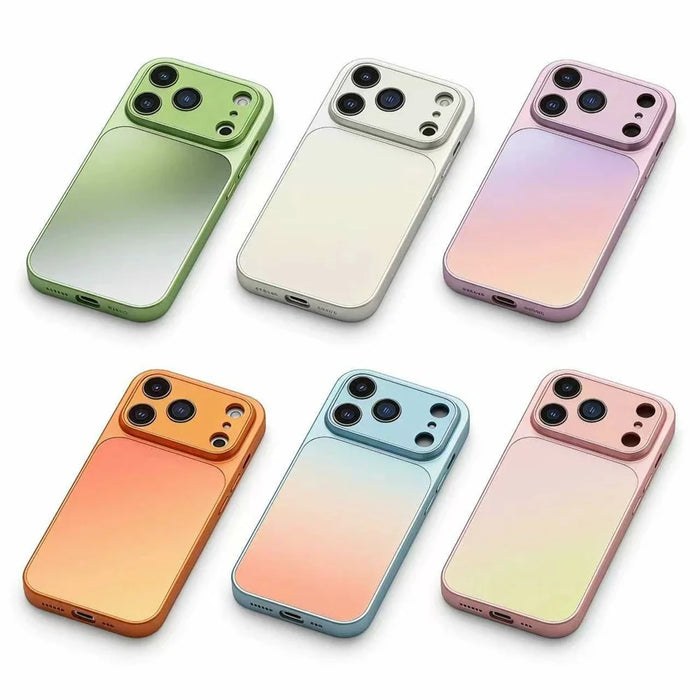 For iPhone 17 Pro Max Case PU Leather + PC + TPU Gradient Anti-fingerprint Matte Back Cover - Orange - 5