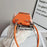 For iPhone 17 Pro Case Metal Paint Litchi Texture PU Leather Phone Back Cover with Wrist Strap - Orange - 4