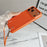For iPhone 17 Pro Case Metal Paint Litchi Texture PU Leather Phone Back Cover with Wrist Strap - Orange - 5