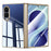 For Samsung Galaxy Z Fold8 Case with HD Clear Tempered Glass Film , Hinge Protection PC Phone Cover - Gold - 1