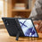 For Samsung Galaxy Z Fold8 Case Hinge Kickstand Tech Fabric Phone Back Cover with Privacy Tempered Glass Film - Black - 6