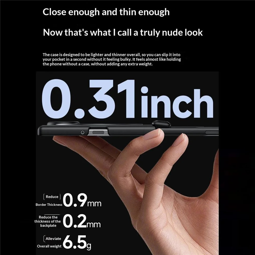 For Samsung Galaxy Z Fold8 Case Magnetic Rotating Kickstand Skin-touch PC Phone Cover with Privacy Tempered Glass Film - Black - 4