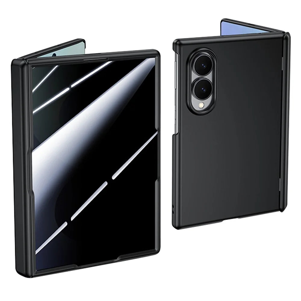 For Samsung Galaxy Z Fold8 Case with Privacy Screen Protector Hard PC Skin-touch Phone Cover - Black - 1