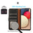 KHAZNEH Litchi Texture Phone Case For Samsung Galaxy A34 5G, PU Leather + TPU RFID Blocking Drop-proof Cell Phone Cover with Stand Wallet - Black - 2