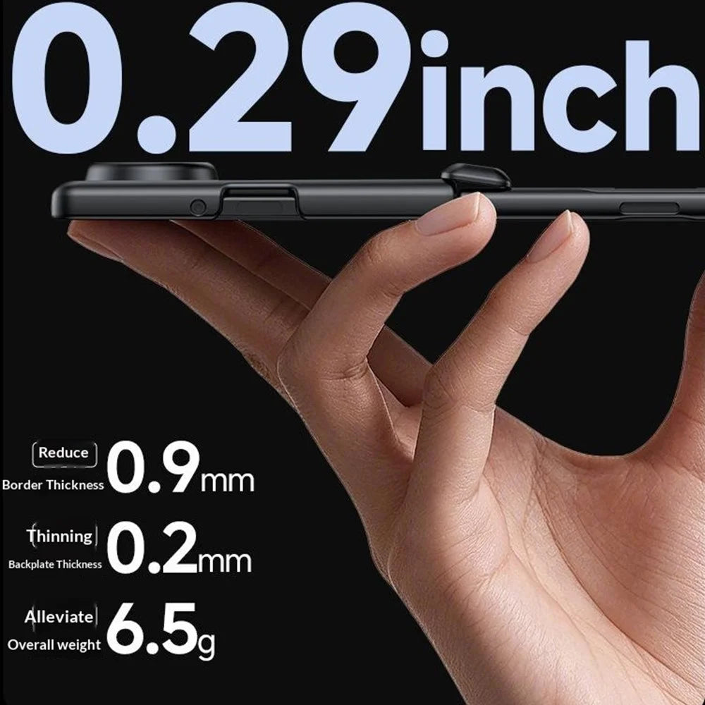 For Samsung Galaxy Z Fold8 Ultra Case with HD Clear Tempered Glass Film Hard PC Skin-touch Phone Cover - Black - 4