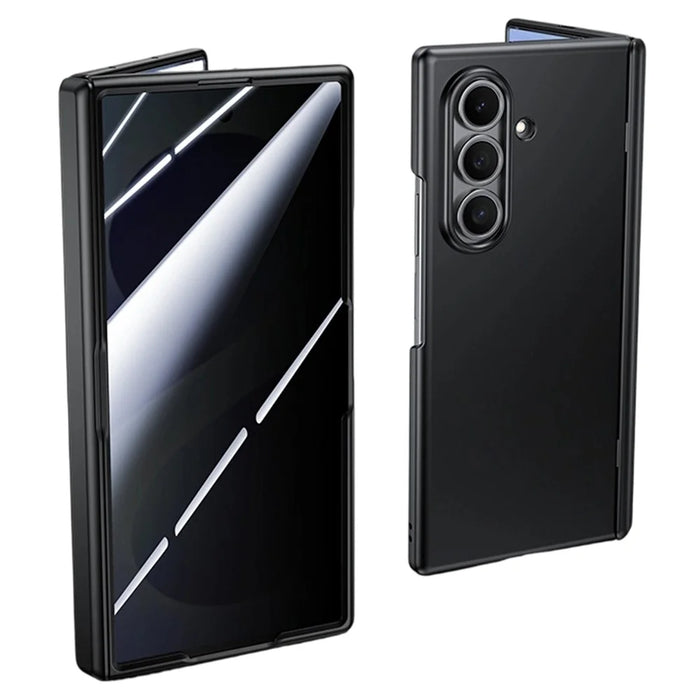For Samsung Galaxy Z Fold8 Ultra Case with Privacy Screen Protector Hard PC Skin-touch Phone Cover - Black - 1