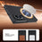 For Samsung Galaxy Z Fold8 Case with Anti-Spy Screen Protector Magnetic Rotating Kickstand Tech Fabric + PC Phone Cover - Black - 3