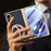For Samsung Galaxy Z Fold8 Case with Anti-Spy Screen Protector Magnetic Rotating Kickstand Tech Fabric + PC Phone Cover - Black - 6