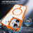For iPhone 17 Magnetic Case TPU Frame Clear PC Back Anti-drop Phone Cover - Orange - 6