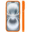 For iPhone 16 Magnetic Case TPU Frame Clear PC Back Anti-drop Phone Cover - Orange - 2