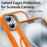 For iPhone 16 Magnetic Case TPU Frame Clear PC Back Anti-drop Phone Cover - Orange - 5
