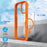 For iPhone 16 Magnetic Case TPU Frame Clear PC Back Anti-drop Phone Cover - Orange - 7