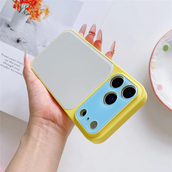 For iPhone 17 Pro Case Contrast Color PC + TPU Phone Cover - Yellow  /  White  /  Blue - 2