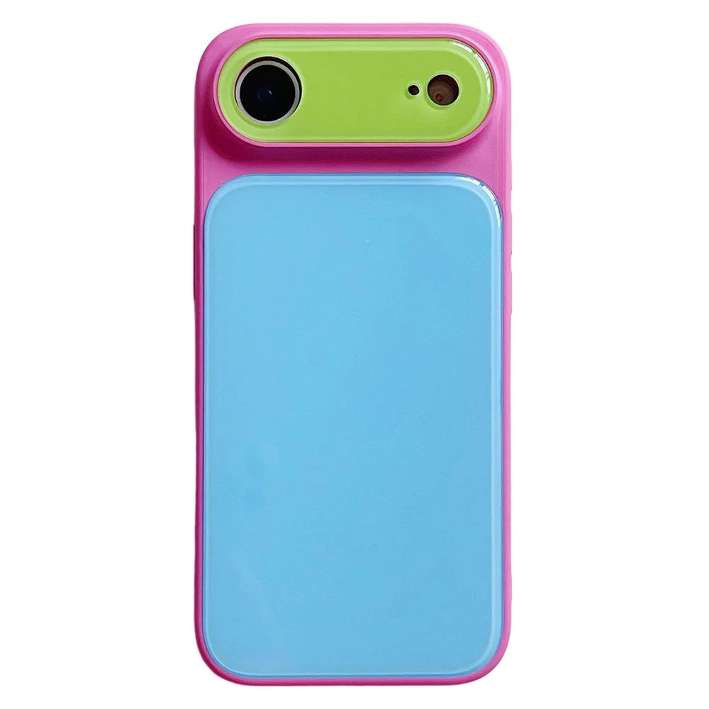 For iPhone Air Case Contrast Color PC + TPU Phone Cover - Red  /  Blue  /  Green - 1