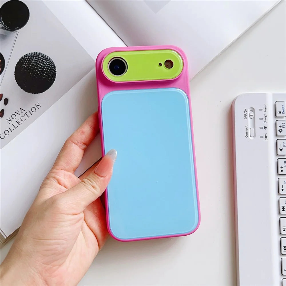 For iPhone Air Case Contrast Color PC + TPU Phone Cover - Red  /  Blue  /  Green - 2