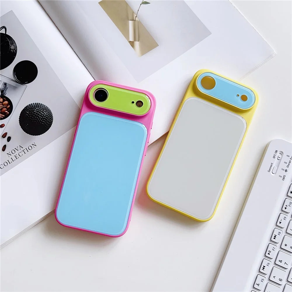 For iPhone Air Case Contrast Color PC + TPU Phone Cover - Red  /  Blue  /  Green - 3