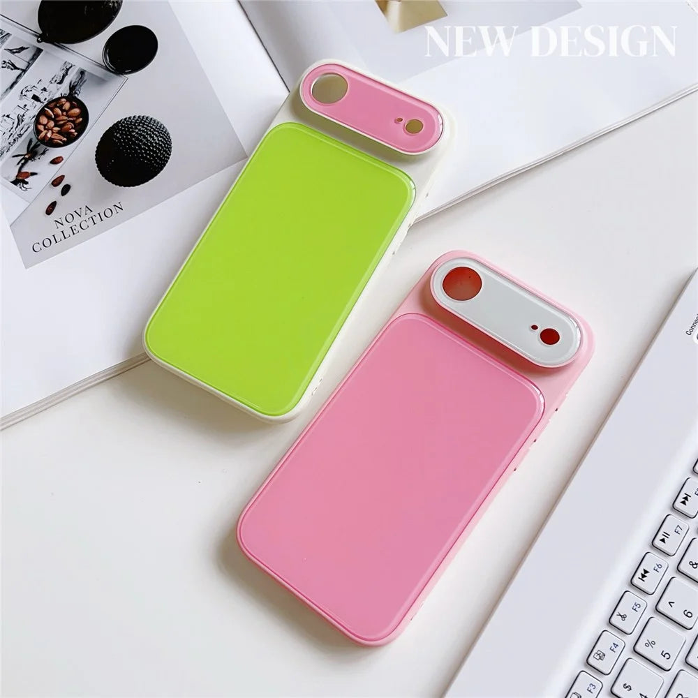 For iPhone Air Case Contrast Color PC + TPU Phone Cover - Red  /  Blue  /  Green - 4