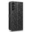 For Samsung Galaxy A14 5G / A14 4G Full Protection Dot Pattern Imprinted Phone Cover PU Leather Phone Wallet Case Stand with Strap - Black - 5