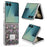 For Samsung Galaxy Z Flip8 Case Electroplating Floral Pattern PU Leather + Hard PC Phone Cover - Black - 1