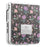 For Samsung Galaxy Z Flip8 Case Electroplating Floral Pattern PU Leather + Hard PC Phone Cover - Black - 5