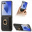 For Samsung Galaxy Z Flip8 Case Card Holder Retro Leather + PC Phone Cover with Ring Kickstand - Black - 1