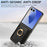 For Samsung Galaxy Z Flip8 Case Card Holder Retro Leather + PC Phone Cover with Ring Kickstand - Black - 5