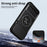 For iPhone 18 Pro / 17 Pro Magnetic Case Ring Holder Foldable Kickstand TPU PC Phone Cover with Camera Lens Slider - Black - 3
