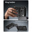 For iPhone 18 Pro / 17 Pro Magnetic Case Ring Holder Foldable Kickstand TPU PC Phone Cover with Camera Lens Slider - Black - 4