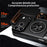 For iPhone 18 Pro / 17 Pro Magnetic Case Ring Holder Foldable Kickstand TPU PC Phone Cover with Camera Lens Slider - Black - 7
