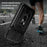 For iPhone 18 Pro Max / 17 Pro Max Case PC + TPU Kickstand Phone Back Cover with Camera Slider - Black - 3