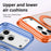For iPhone 18 Pro Max / 17 Pro Max Case with Magnetic Kickstand Air Cushion Matte Translucent PC + TPU Phone Cover - Black - 3