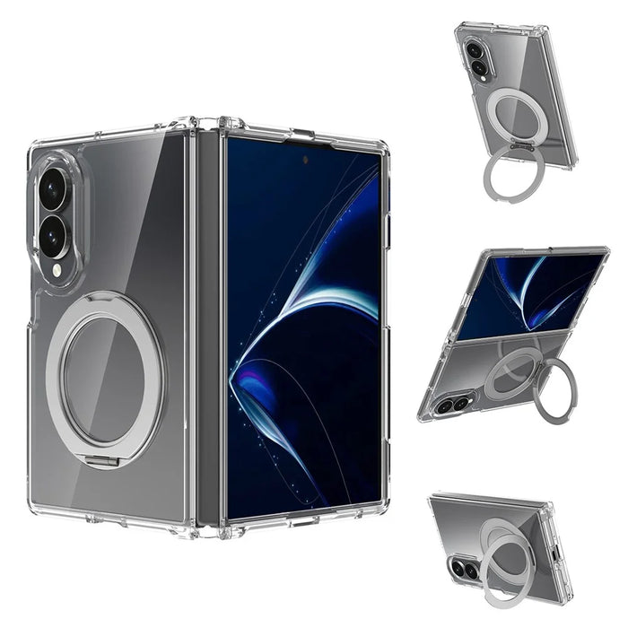 For Samsung Galaxy Z Fold8 Magnetic Case Scratch Resistant TPU + PC Phone Cover - Transparent - 1