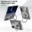 For Samsung Galaxy Z Fold8 Magnetic Case Scratch Resistant TPU + PC Phone Cover - Transparent - 5