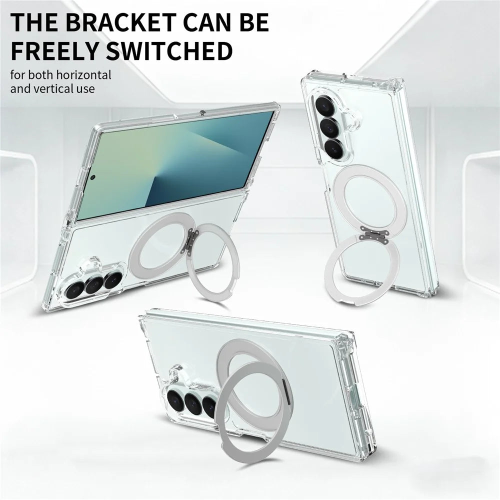 For Samsung Galaxy Z Fold8 Ultra Magnetic Case Scratch Resistant TPU + PC Phone Cover - Transparent - 5