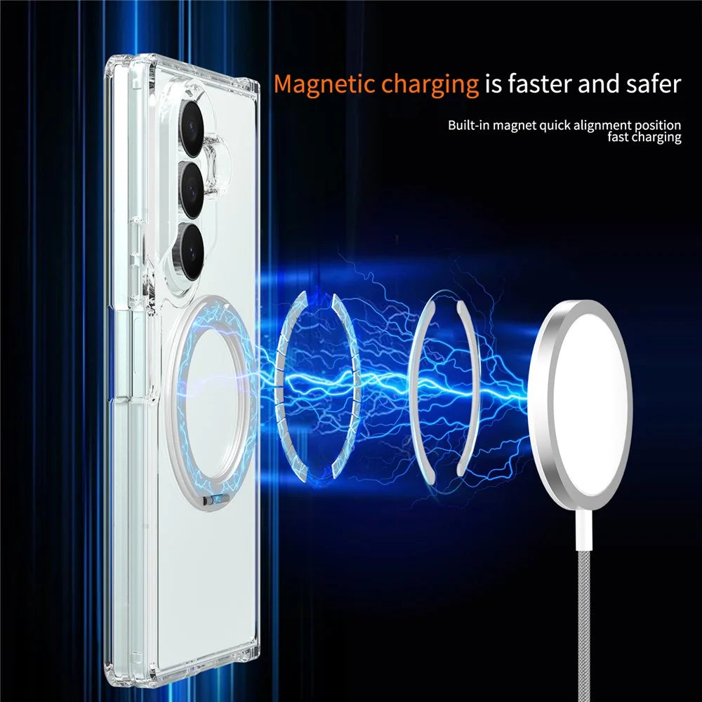 For Samsung Galaxy Z Fold8 Ultra Magnetic Case Scratch Resistant TPU + PC Phone Cover - Transparent - 6