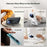 For vivo X Fold6 5G Magnetic Case Kickstand Electroplated PC Phone Cover Built-In Screen Protector - Blue - 4