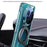 For vivo X Fold6 5G Magnetic Case Kickstand Electroplated PC Phone Cover Built-In Screen Protector - Blue - 5
