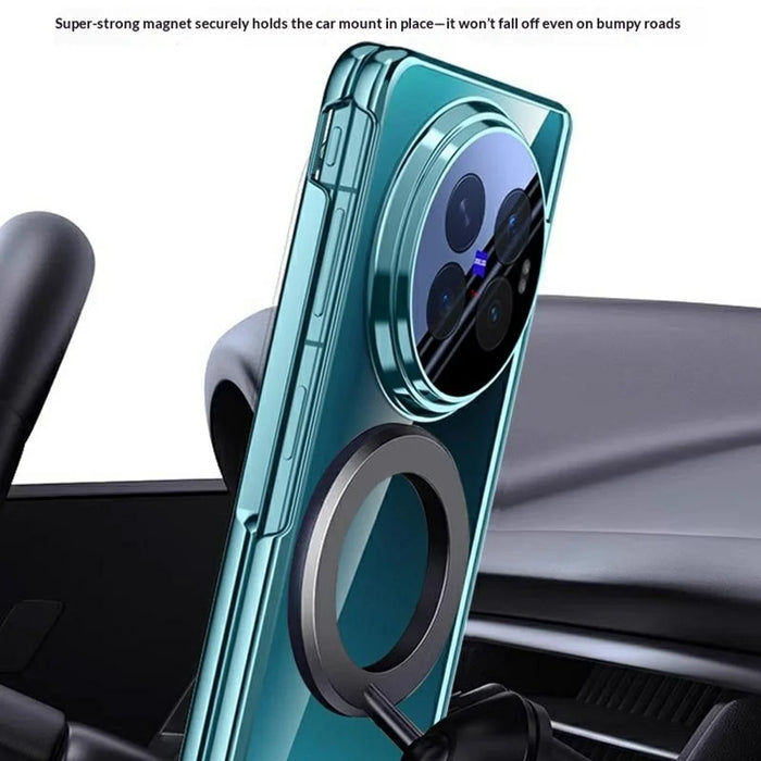 For vivo X Fold6 5G Magnetic Case Kickstand Electroplated PC Phone Cover Built-In Screen Protector - Blue - 5
