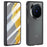 For vivo X Fold6 5G Case PC + TPU Matte Phone Cover with Tempered Glass Screen Protector - Black - 1