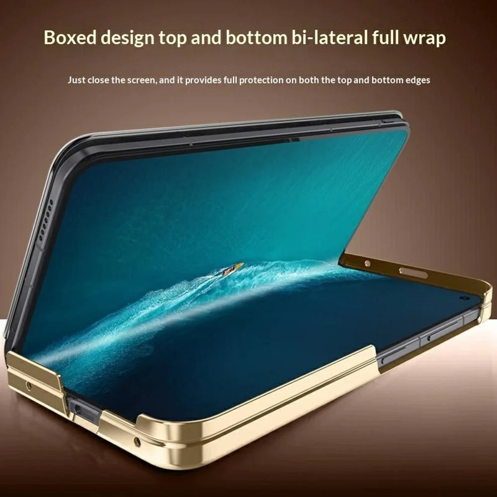 For vivo X Fold6 5G Case View Window PU Leather Phone Cover with Rotating Magnetic Kickstand - Black - 3